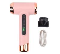Suoumwa Sèche-Cheveux D'Air Chaud et Froid Ergonomique avec Chargement USB 200W, Séchage, Poignée Ergonomique et Buse pour les Voyages, ROSE.