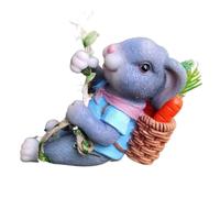Suoumwa Statue de Lapin en Résine, Ornement Suspendu de Jardin Parfait pour Le Patio et la Pelouse.