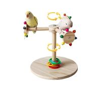 Suoumwa Support de Perchoir pour Oiseaux, Jouet pour Moineau, Moulin à Vent Rotatif, Support de Meulage des Griffes d'oiseaux pour Calopsittes,