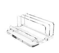Suoumwa Support D'Ordinateur Portable Vertical à Docker Réglable, Support de Support en Acrylique pour Ordinateur Portable, Support à Double Ordinateur