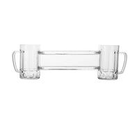 Suoumwa Tasse à Vin et à Bière en Verre à Double Outil Siamois Verres à Vin et Bouteille pour Deux Verres de Rencontres