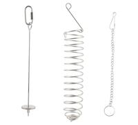 Suoumwa Toys de Recherche de Rat 2PCS, Spirale en Acier Inoxydable, Longs Enrichissant avec Enrichissement de la Chaîne Suspendue