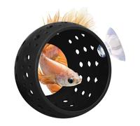 Suoumwa Tunnel pour Aquarium Fish avec Ventouse, Cachette pour Poissons, Décoration D'Aquarium avec Cave pour Crevettes, pour Petits Poissons, Crevettes et Guppys, Noir