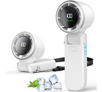 Suoumwa Ventilateur Turbo Portable, Ventilateur Personnel Rechargeable à 100 Vitesses, 5000 MAh, pour Activités Extérieures/Intérieures, A