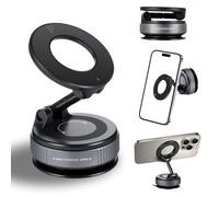 Suoxiom 2025 Support Magnétique À Ventouse pour Téléphone Portable pour Voiture [aimants 20XN52], Support pour Smartphone Portable Et Pliable, Pivotant À 360°, pour Voiture, Cylindrique