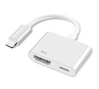 Suoxiom Adaptateur Phone HDMI 【MFI Zertifiziert】, Adaptateur L1ghtning HDMI pour Phone, 1080P L1ghtning HD-MI AV Numérique Adapter HDTV pour TV Compatible avec Phone 14/13/SE/12/11/XS/XR/X/8/7