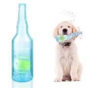 SUOXU Jouet couineur pour chien, bouteille en caoutchouc avec balles de tennis pour chiens de petite et moyenne taille, entraînement en plein air, piscine, interactif à mâcher pour le nettoyage des