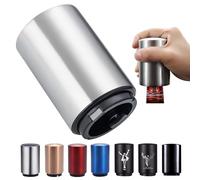 Suoxu Ouvre-bouteille magnétique automatique en acier inoxydable - Décapsuleur à poussoir pour bouteille de vin, bière, soda - Accessoire de cuisine