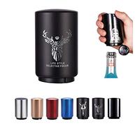 Suoxu Ouvre-bouteille magnétique automatique en acier inoxydable - Décapsuleur à poussoir pour bouteille de vin, bière, soda - Accessoire de cuisine