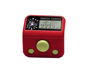 SUOYATE Compteur de pointage des Doigts avec Boussole Compteurs électroniques numériques Tasbeeh Compteur réinitialisable à cliquet Portable