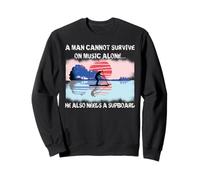 Sup Guitare-Musique Stand Up Paddle Board Paddling Supboard Sweatshirt