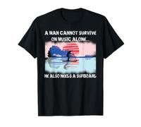 Sup Guitare-Musique Stand Up Paddle Board Paddling Supboard T-Shirt