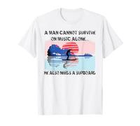 Sup Guitare-Musique Stand Up Paddle Board Paddling Supboard T-Shirt