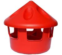 Supa 1 Station de Gravier pour volailles en Plastique Durable et Robuste, Forme Conique Anti-Perche, fabriqué au Royaume-Uni, Rouge