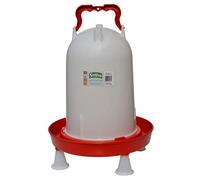 Supa Abreuvoir de luxe robuste pour volaille, 12 litres de qualité supérieure, rouge et blanc, fabriqué au Royaume-Uni