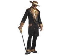 California Costumes - Déguisement homme Mac Daddy Léopard - Disco velours noir et léopard XL