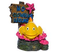 Supa Panneau « No Fishing », décoration pour Aquarium Clown | Détails réalistes | Environ 7,5 cm (L) x 6,5 cm (l) x 8 cm (H)
