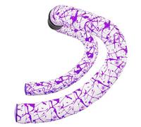 Supacaz Bartape Super Sticky Kush Splat Limited Ruban adhésif pour guidon de vélo Blanc/violet fluo + violet