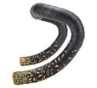 Supacaz Super Sticky Kush - Star Fade - Gold + Gold Star Plugz - Ruban Adhésif Pour Guidon De Vélo