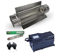 SUPACROP Kit Cooltube HPS 250W 400W 600w Classe 2 complet - 125mm - Croissance et Floraison - Pack eclairage sodium lampe HPS Prêt-à-brancher (600)