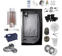 SUPACROP Pack Box HPS 600W Cooltube 120x120x200cm - Black Box 2 - Kit chambre de culture indoor complet