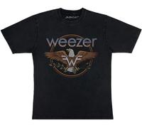 Supacult Supacult Black Weezer Logo Women Washed Boyfriend Fit Music T-Shirt