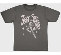 Supacult Supacult Grey David Bowie Ziggy Pose Women Stone Black Washed Music T-Shirt