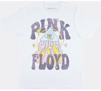 Supacult Supacult White Pink Floyd Triangle Eye Women Boyfriend Fit Music T-Shirt