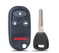 SUPALAND Kit de remplacement de porte-clés pour Honda CRV CR-V 1997 1998 1999 2000 2001 Télécommande sans 4EG8DJ 4 boutons avec allumage HD103-P (sans puce)