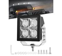 SUPAREE 48W Phare de Travail LED Tracteur Feux de Travail LED 12V 4x4 Phare Longue Portée LED 24V 4" Rectangulaire 6500K Blanc et Ambre Lumière IP67 pour Off Road Voiture SUV ATV 1PC