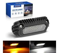 SUPAREE Lampe LED 12V Camping Car Éclairage LED 12V Caravane Plafonnier LED Camping Car 12V Interieur Lumiere LED 12V Exterieur Etanche pour Bateau RV Van Auto Camion 6500K&3000K 2 Colors 1PC