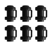 Supatmul 6 Capuchons Poteau Trampoline, Capuchon Poteau clôture Trampoline, Capuchons Protection Trampoline pour Crochet Filet pièces et Accessoires Trampoline, 25 mm, Noir