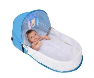 Supatmul Lit de Voyage pour Enfant,Pliable, Lavable, se transforme en Sac de Transport,Lit Parapluie avec moustiquaire - pour Sorties en Famille, Pique-Nique, balades en Ville, Anniversaire,
