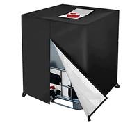 Supatmul Réservoir d'eau, Bache pour Cuve 1000 L IBC, Anti-poussière Anti-UV Anti-Pluie Couvercle Réservoir IBC en Polyester 420D Conteneur Eau Pluie(120x100x116cm, Noir)