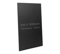 SUPAWAY 1 Pièce Plaque en Fibre de Carbone 200x300x2mm Plaque GFK en fibre de carbone 3K mat Résistante et rigide, haute résistance pour modèles, voitures RC, usinées CNC, travaux manuels et bricolage