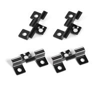 SUPAWAY 100 Clips WPC Clips de fixation en acier inoxydable pour terrasses 6.5mm Clips pour sols composites Fixation invisible Clips de fixation en acier Plage de serrage 6.5 mm, Noir