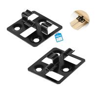 SUPAWAY 100 pièces Attaches pour lames de terrasse WPC en acier inoxydable, Cclips cachés, entretoises pour Fixation de lames de terrasse (Noir, écart 3mm, hauteur 7mm)