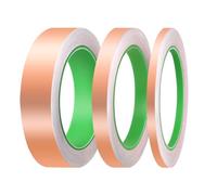 Supaway 3 Rouleaux de Ruban de Cuivre Auto-adhésif 20m x 6mm/12mm/25mm, Ruban de Cuivre Contre les Escargots, Double Face Conducteur pour Blindage EMI, Réparations électriques, Soudure, Artisanat