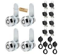 SUPAWAY 4 Pièces Serrure à levier tube fileté avec clés Passe-partout, 20mm | Serrure de meuble, Serrure à came cylindrique, alliage de zinc pour porte armoire tiroir boîte aux lettres, rangement, casier
