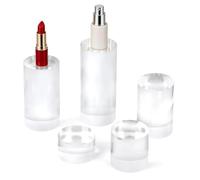 Supaway 5 Pièces Présentoir Acrylique Transparent, Cylindres de Exposition | Plastique de qualité alimentaire, Socle pour figurines et sculptures, Support carré en acrylique pour décoration et vitrine