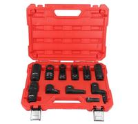 SUPAWAY Lot de 12 clés à douille pour sonde lambda - Avec écrou de sonde lambda de 22mm, 27mm, 29mm et clé à vis pour capteur d'oxygène de 7/8" - Outil de sonde lambda (12 pièces)