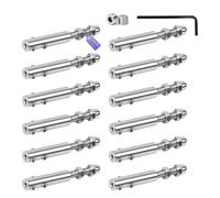 SUPAWAY Lot de 12 Raccords pour câble 2 mm Tendeur en inox avec tige filetée et llen, Serre-câble en acier inoxydable conçu pour fixation et tension câbles remplissage de garde-corps, balustrades