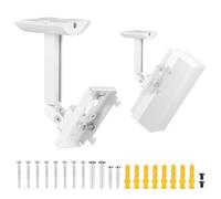 Supaway Lot de 2 Supports d'enceinte (Mur/Plafond) Support de Haut-Parleur Mural, Bras réglable et Angle Ajustable pour séries Bose UB-20, UB-20 Series II, WB-50 II, Lifestyle et SoundTouch (Blanc)
