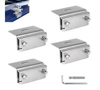 SUPAWAY Lot de 4 Attaches pour toiture en acier inoxydable 304 Fixations solaires pour panneaux photovoltaïques, toitures métalliques joints debout, panneaux solaires, résistantes corrosion durables