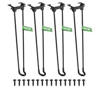 SUPAWAY Lot de 4 pieds de Table pliables style épingle à cheveux 45 cm Pieds noirs design épingle, Parfaits pour table basse, bureau, table de chevet, ordinateur portable, table camping ou meubles DIY