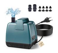 SUPAWAY Pompe pour Aquarium 25W 1500L/H Pompe Submersible Ultra Silencieuse Pompe de bassin avec 2 Buses & Câble 2m Pompe submersible, Pompe de fontaine pour Bassins, Aquariums, Jardins (Bleu-Vert)