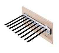 SUPAWAY Porte-Pantalons en Acier Inoxydable Porte-Pantalons Extensible pour Penderie Cintre à Pantalons avec Flocage Antidérapant Extraire Le Porte-Pantalons 9 Positions Droit Rangement Encombrant