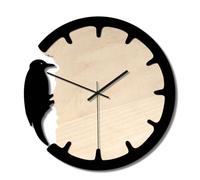 SUPBEI Woodpecker Horloge Murale, Silencieux Non-Ticking Petite Horloge analogique, pour Salon, Chambre à Coucher, Bureau, décor monté