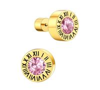Supcare Boucles d'oreilles en acier inoxydable avec pierre de naissance pour femme (avec boîte cadeau)