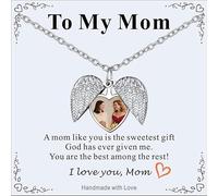 Supcare Collier personnalisé avec image pour femme - Collier avec photo personnalisée - 50 + 5 cm - Avec boîte cadeau et carte - Pour amoureuse, fille, mère, belle-mère, Acier inoxydable